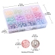 300 pz 12 fili di perle di vetro crackle traslucido a 8x7.5 colori CCG-YW0001-14-4