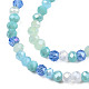 Chapelets de perles en verre électroplaqué EGLA-S192-001A-B08-3