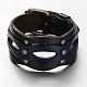 Casual Style Unisex Wide Leather Cord Bracelets BJEW-F089-04-1