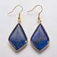Natural & Synthetic Gemstone Dangle Earrings EJEW-K066-B-2