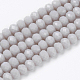 Faceted Solid Color Glass Rondelle Bead Strands GLAA-Q044-8mm-09-1