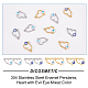 DICOSMETIC 16Pcs 2 Styles Heart Evil Eye Charms Stainless Steel Hollow Heart with Flat Round Blue Evil Eye Charms Enemal Resin Charms for Earrings Necklace Bracelet Jewellery Making Hole: 1.6mm STAS-DC0010-35-4