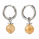 Boucles d'oreilles perles de jade topaze naturelle pour cadeau femme fille EJEW-JE04607-04-2