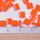 MIYUKIティラビーズ  日本製シードビーズ  2穴  （tl406)不透明なオレンジ  5x5x1.9mm  穴：0.8mm  約1180個/100g SEED-J020-TL0406-4