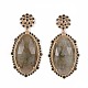 Natural & Synthetic Gemstone Dangle Stud Earrings EJEW-F232-24G-3