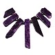 Natural Lepidolite/Purple Mica Stone Beads Strands G-N215-007-3