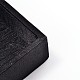 木製の直方体のアクセサリープレゼンテーションボックス  布で覆わ  12 compertments  ブラック  35x24x3cm ODIS-N021-02-2