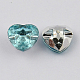 1-Hoyo Taiwán acrílico diamante de imitación botones del corazón BUTT-F017-25mm-23-2