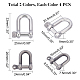Unicraftale 8Pcs 2 Style 304 Stainless Steel Screw D-Ring Anchor Shackle Clasps STAS-UN0020-76P-4