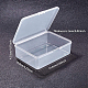 Benecreat 18 Packung 2.5x1.73x0.78 Rechteck durchsichtige Kunststoffperlen Aufbewahrungsbehälter Box Case mit Deckel für Ohrstöpsel CON-BC0005-94-4