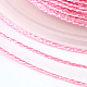 丸いメタリック糸  刺しゅう糸  9プライ  ショッキングピンク  0.8mm  約65.61ヤード（60m）/ロール MCOR-L001-0.8mm-19-2