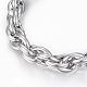 201 Stainless Steel Rope Chain Bracelets BJEW-F292-09P-2