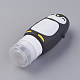 創造的なポータブル90ミリリットルシリコーンポイントボトリング  シャワーシャンプー化粧品エマルジョン貯蔵ボトル  漫画のペンギン  ブラック  123x55mm  容量：約90ミリリットル MRMJ-WH0006-D02-2