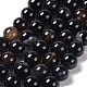 Brins de perles rondes en onyx noir naturel G-R198-10mm-4