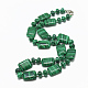 Synthetic Malachite Beaded Necklaces NJEW-S395-06-1