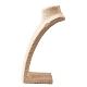 立体的なネックレスの胸像が表示されます  PUマネキンのジュエリーディスプレイ  籐でカバー  小麦  350x230x140mm NDIS-N001-01C-4