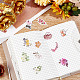 Craspire 3bags thème d'automne et autocollants d'étiquettes cadeaux en papier floral DIY-CP0007-27-5
