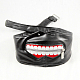 Couvre-bouche à motif de dents en cuir PU punk AJEW-O015-04-3