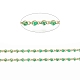Handgefertigte Perlenkette aus Messing CHC-G011-08G-09-1