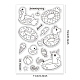 GLOBLELAND Summer Clear Stamps Animal Swimming Ring Silicone Clear Stamp Seals for Cards Making DIY Scrapbooking Photo Journal Album Decoration DIY-WH0167-56-679-4