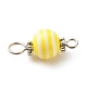 Stripe Resin Connector Charms PALLOY-JF01797-01-6