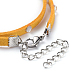 Faux Suede Cord Wrap Bracelets BJEW-JB04413-04-3