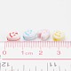 Mixed Color Craft Style Smile Heart Acrylic Beads X-MACR-R482-M-2