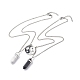 2Pcs 2 Style Natural Howlite & Black Obsidian Bullet Pendant Necklaces Set NJEW-JN03994-01-3