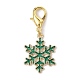 Christmas Sonwflake Alloy Enamel Pendant Decorations HJEW-JM01511-4