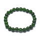 Natural TaiWan Jade Bead Stretch Bracelets X-BJEW-K212-B-019-2