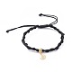 Verstellbare koreanische geflochtene Perlenarmbänder aus gewachstem Polyester BJEW-JB04670-2