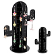 PH PandaHall 160 Holes Cactus Earring Holder Black Earring Display Stand Jewelry Holder Organizer Acrylic Stud Earring Stand for Selling Retail Show Personal Exhibition EDIS-PH0001-64B-1