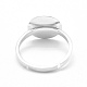 925 Sterling Silver Finger Ring Components STER-E060-18S-3