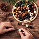 Perles en bois d'érable naturel teint WOOD-PJ0001-05-5