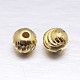 Real 18K Gold Plated Round 925 Sterling Silver Spacers Beads STER-M103-07-6mm-G-1