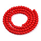 Opaque Solid Color Glass Beads Strands GLAA-T032-P4mm-04-3
