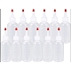 プラスチック目盛りスクイズボトル  赤い先端キャップ付き  ケチャップ用の丈夫な噴出ボトル  ソース  シロップ  ドレッシング  アート＆クラフト  ホワイト  3.6x9.2センチ。容量：60ミリリットル AJEW-WH0021-24A-1