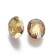 Electroplated Cubic Zirconia Pointed Back Cabochons X-ZIRC-I024-6x8-03-3