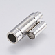 304 Stainless Steel Magnetic Clasps with Glue-in Ends STAS-F139-077P-3