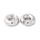Круглые серьги-манжеты из латуни с гальваническим покрытием EJEW-R150-01P-2