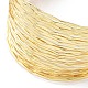 Bracelet manchette multi-lignes en laiton plaqué en rack pour femmes BJEW-B070-04G-2
