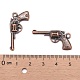 合金ペンダント  鉛フリー及びカドミウムフリー  ピストル  赤銅色  約32mm長  15 mm幅  厚さ3mm  穴：2mm X-EA11008Y-R-3