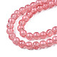 Hebras de perlas de vidrio craquelado translúcido CCG-T003-01D-3