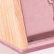 ベルベットのネックレスディスプレイスタンド  木製のブレスレットジュエリーオーガナイザーホルダー  ピンク  31x11.5x27cm PW-WG45844-01-4