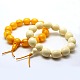 Elastic Stretch Buddhist Jewelry Resin Barrel Mala Beaded Bracelets BJEW-L236-03-1