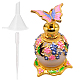 GORGECRAFT Butterfly Decorative Glass Perfume Bottle Gold Spray Atomizer Pump Empty Fragrance Refillable Glass Scent Bottles Plastic Funnel Hopper Dropper for Makeup Tool(15ml) AJEW-GF0004-13-1