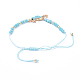 Verstellbare geflochtene Perlenarmbänder aus Nylonfaden BJEW-JB05156-01-4