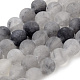 Chapelets de perle en quartz nuageux naturel G-Q462-76-6mm-1
