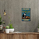 Creatcabin Metall-Blechschild mit schwarzer Katze „I Do What I Want“ AJEW-WH0157-515-5