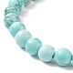 Ensembles de bracelets en perles extensibles en verre à facettes et turquoise synthétique (teint) BJEW-TA00202-03-7